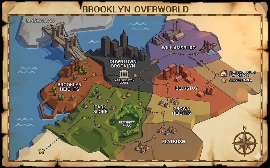 Brooklyn service area map